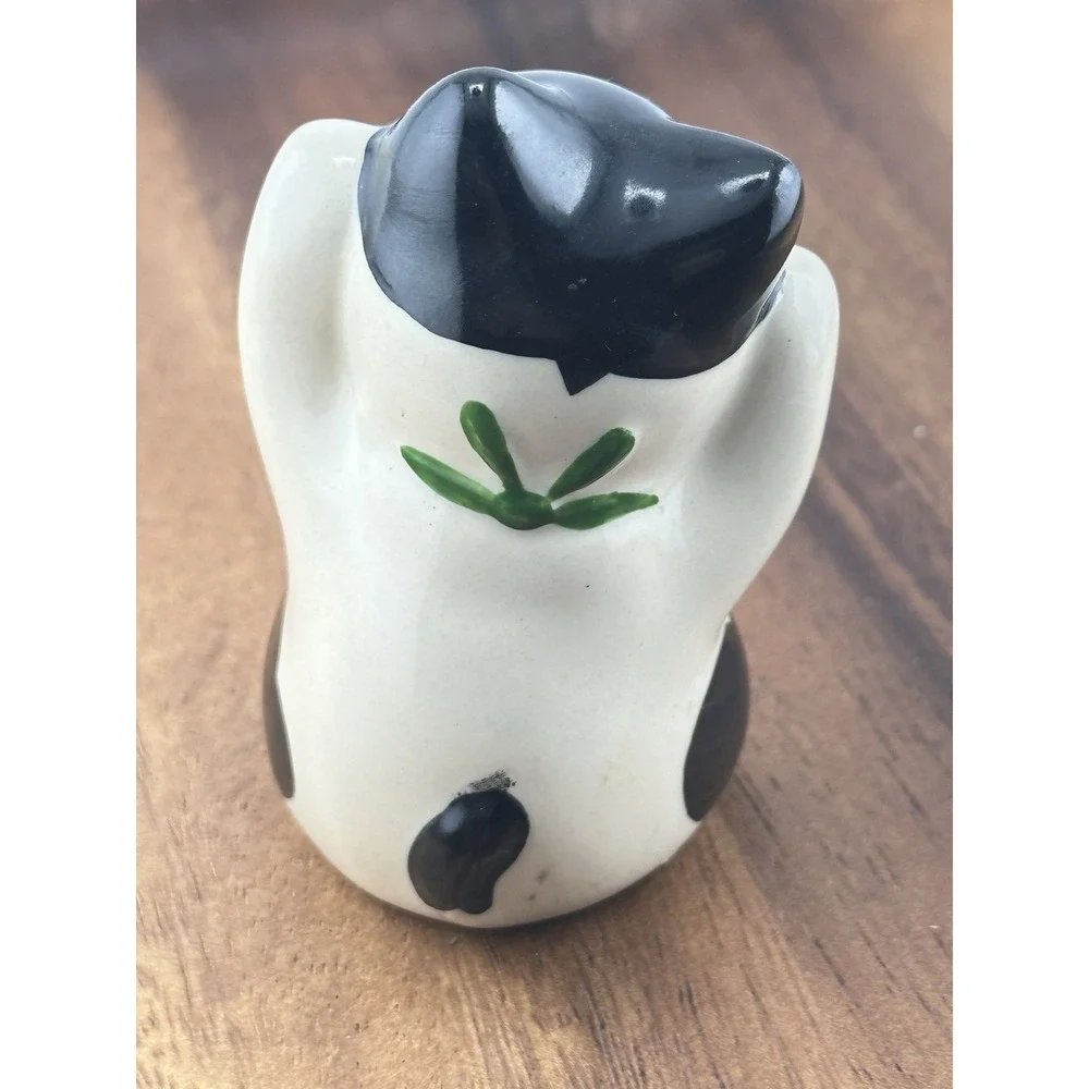 Pottery Maneki Neko Beckoning Lucky Cat JAPAN JAPANESE 2.75